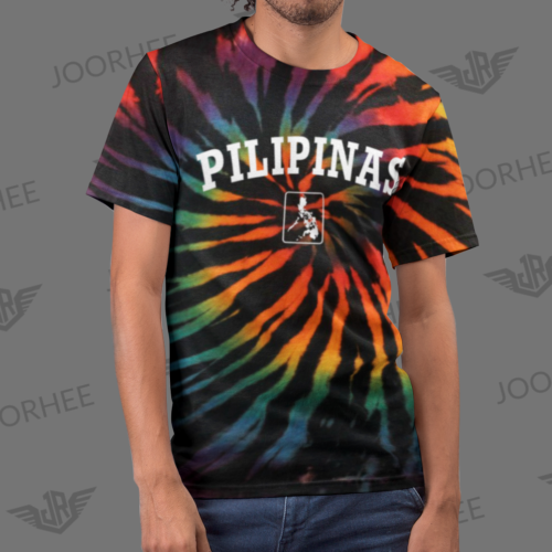 Tie dye spiral rainbow PILIPINAS t-shirt