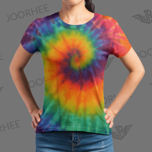 Woman’s Tie Dye Spiral Rainbow T-shirt