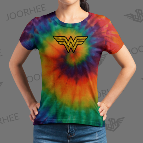 Woman’s Tie Dye Wonder woman Design T-shirt