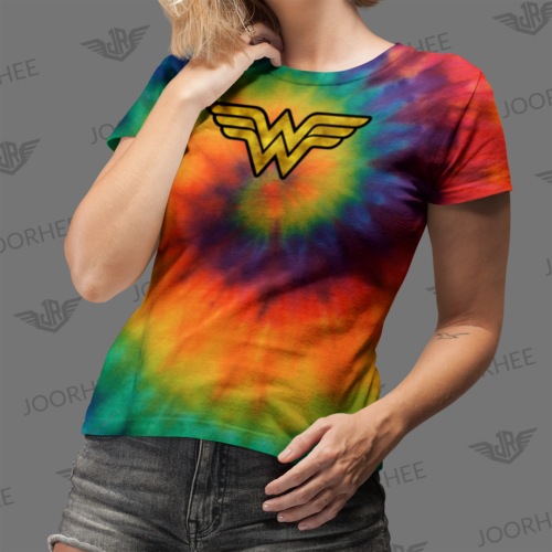 Woman’s Tie Dye Wonder woman Design T-shirt