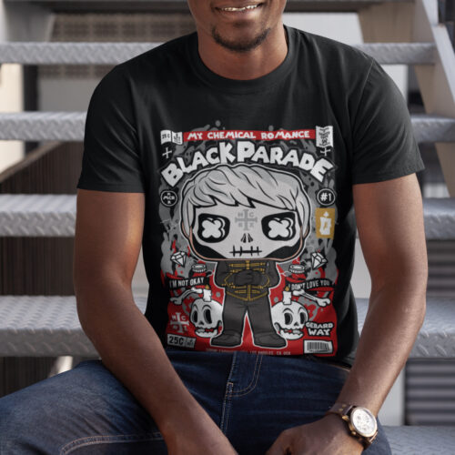Gerard Way Black Parade Skull Music Graphic T-shirt