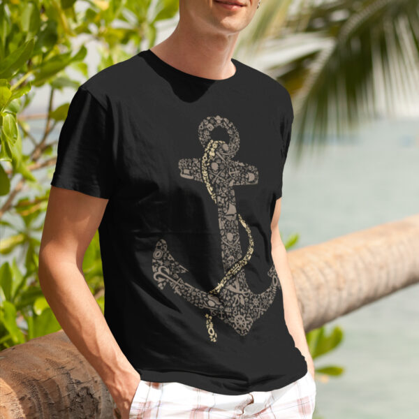 Anchor Typography Vintage Graphic T-shirt - Image 2
