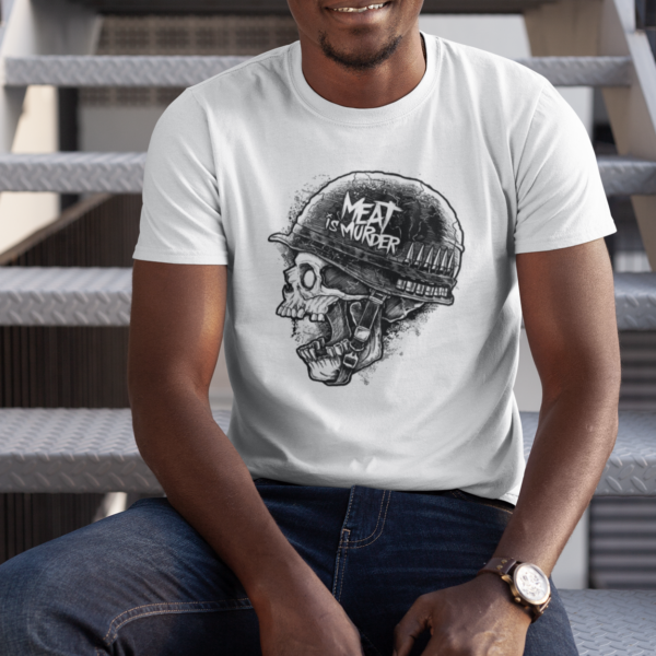 Meat Is Murder Typography T-shirt - Image 3