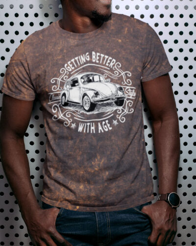 Volkswagen Vintage Car Acid Wash T-shirt