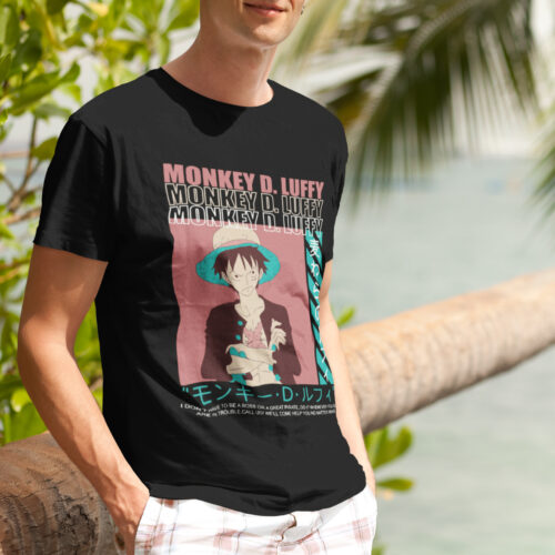 One Piece Anime Monkey D Luffy B12 Graphic T-shirt