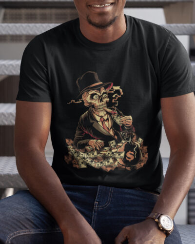 Money After Death Skull Graphic T-shirt