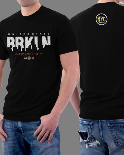 Brooklyn Skyline Typography Graphic T-shirt
