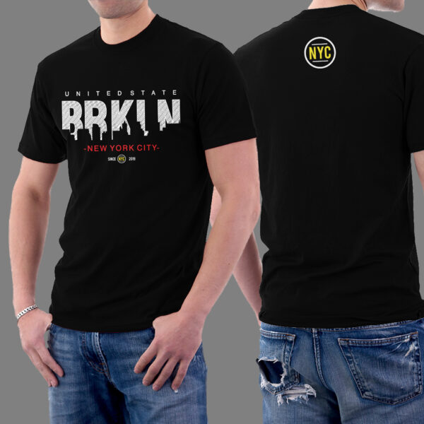 Brooklyn Skyline Typography Graphic T-shirt