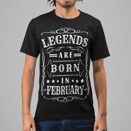Legends February Typography Graphic T-shirt