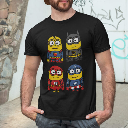 Minion Funny Superhero Graphic T-shirt