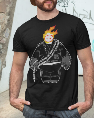 Big Ghost Funny Skull Graphic T-shirt