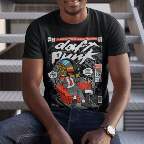 The Daft Punk Boss Music Graphic T-shirt