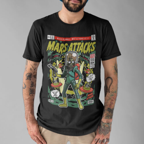 Mars Attacks Space Graphic T-shirt