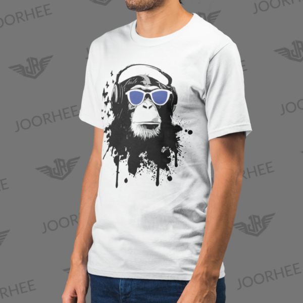 Cool Monkey Animal Music T-shirt - Image 2
