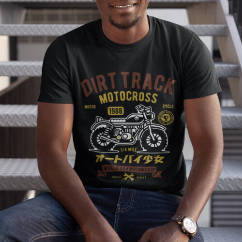 Dirt Track Biker Vintage Graphic T-shirt