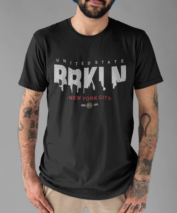Brooklyn Skyline Typography T-shirt