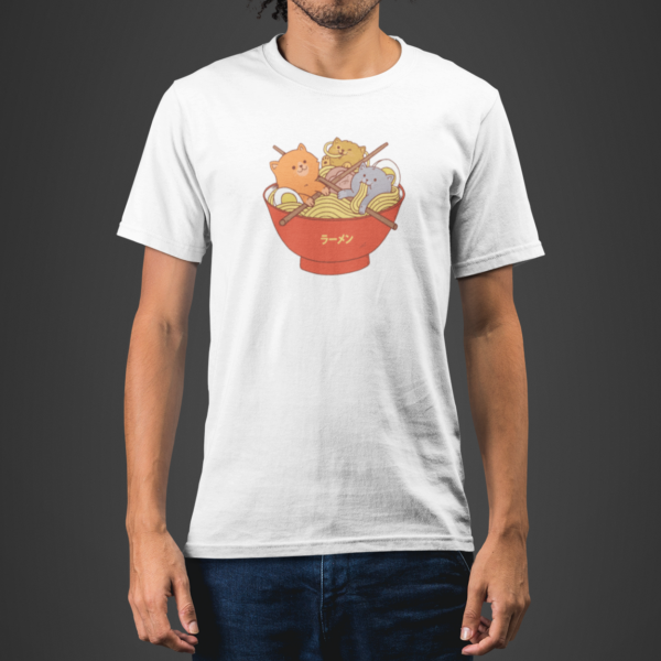 Cat Ramen Funny Animal Food T-shirt