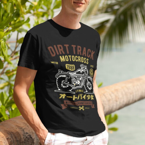 Dirt Track Biker Vintage Graphic T-shirt