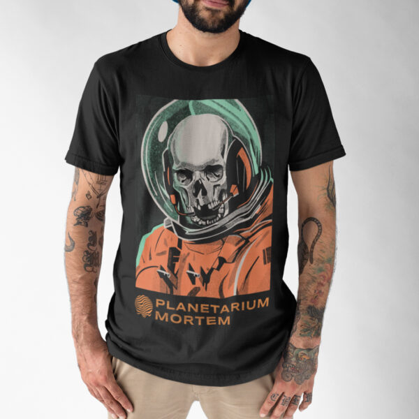Space Death Skull Graphic T-shirt - Image 2