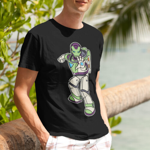 Iron Buzz Funny Superhero Graphic T-shirt