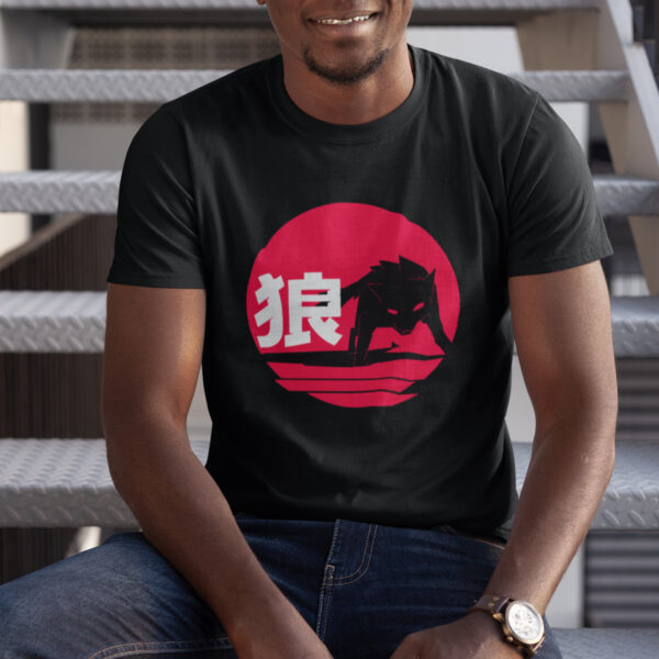 Wolf Animal Japanese Graphic T-shirt