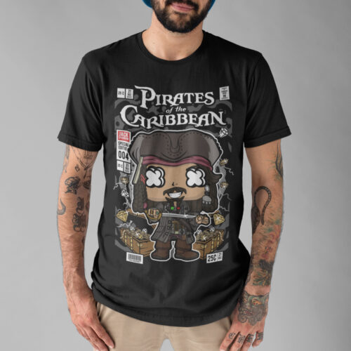 Jack Sparrow Pirates Of The Caribbean Vintage Graphic T-shirt
