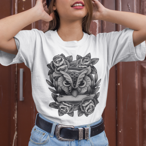 Owl Love Animal Vintage Graphic T-shirt