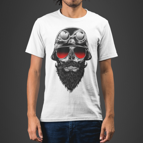 Bone Rider Skull Biker T-shirt