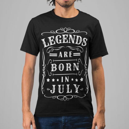Legends July Typography Graphic T-shirt