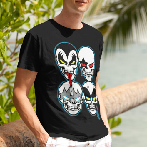 Kiss Skull Music Graphic T-shirt