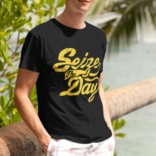 Seize The Day Typography Graphic T-shirt