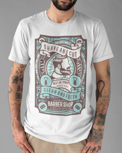 Shave and Cut Vintage Barber Graphic T-shirt