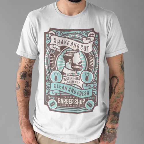 Shave and Cut Vintage Barber Graphic T-shirt