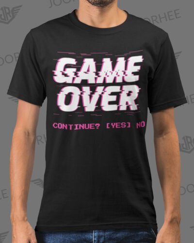 Game Over Glitch Gamer Design T-shirt