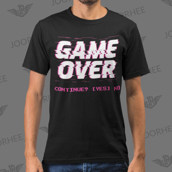 Game Over Glitch Gamer Design T-shirt