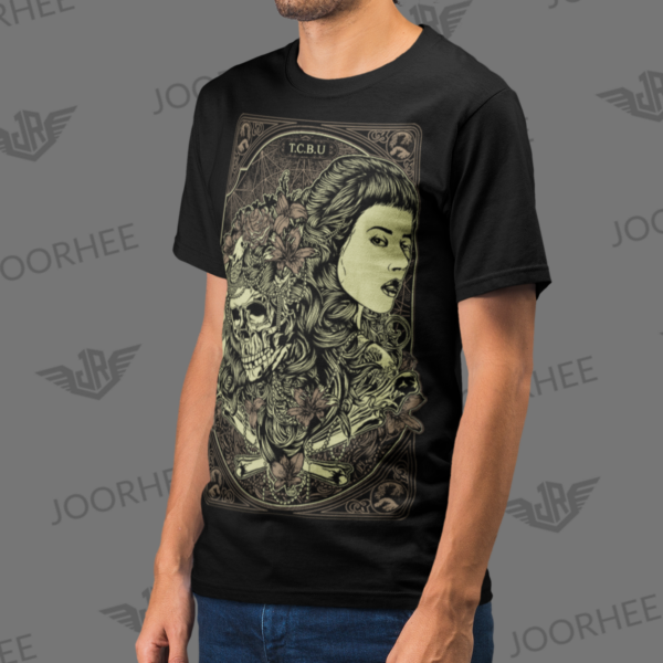 Chemistry Grunge Skull Graphic Design T-shirt - Image 2