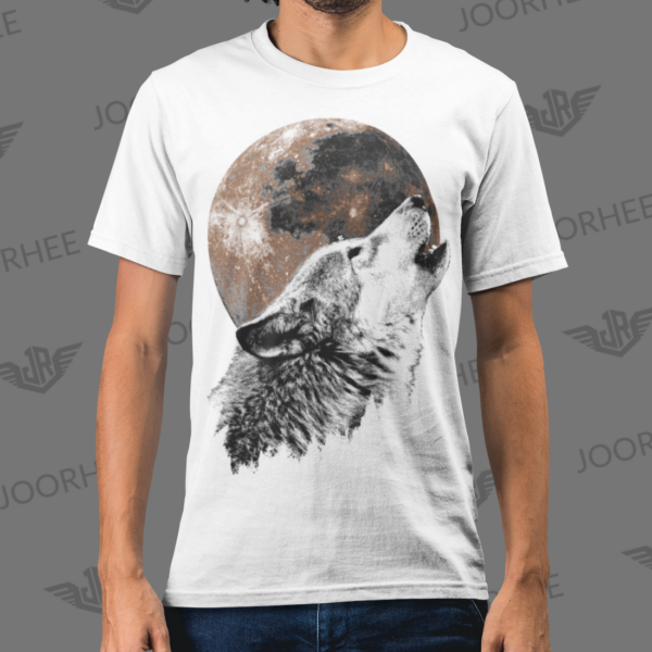 Howl At The Moon Wolf Animal T-shirt - Image 3
