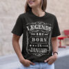 Legends January Typography Graphic T-shirt - Image 2
