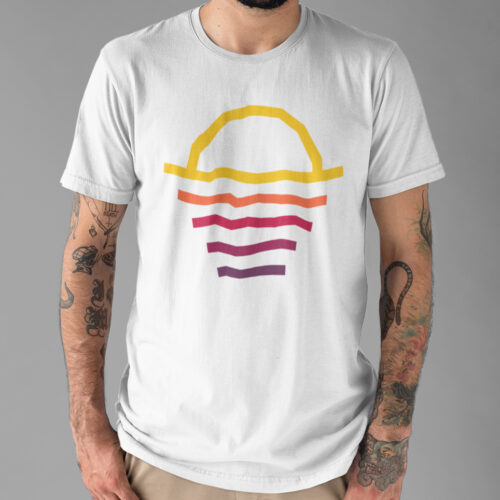 Sunset Line Art Graphic T-shirt