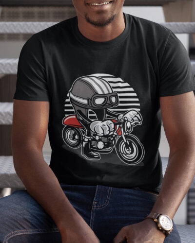 Caferacer Helmet Biker Graphic T-shirt