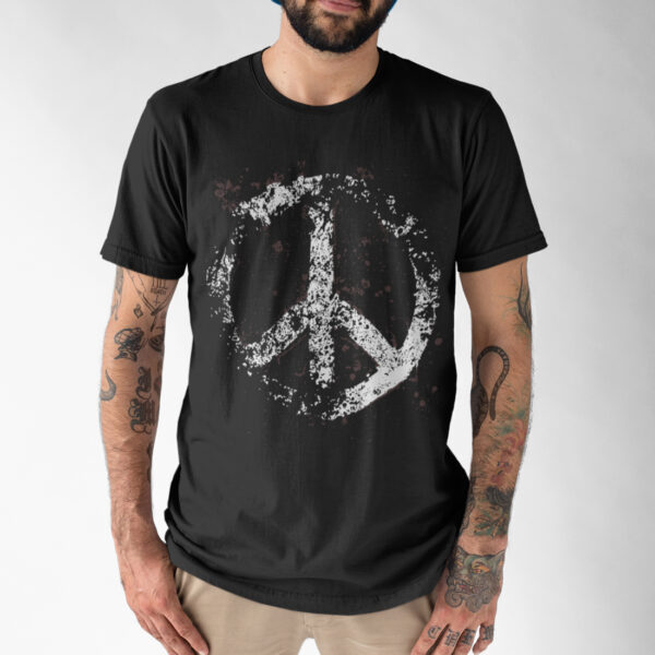 Peace Sign Vintage Graphic T-shirt - Image 2