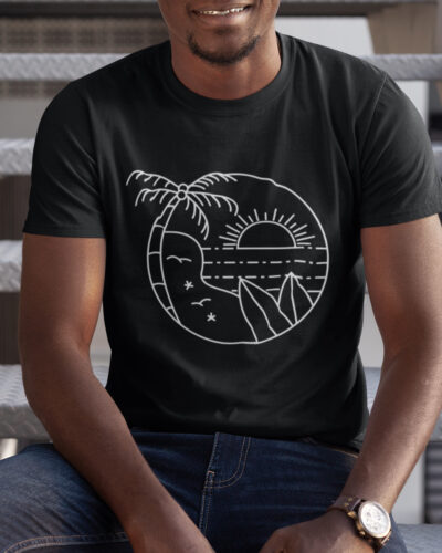 Minimal Line Art-Summer-5 Graphic T-shirt