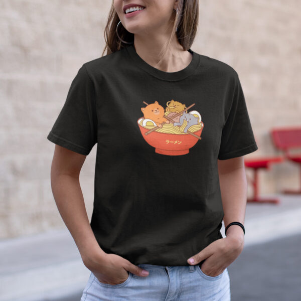 Cat Ramen Funny Animal Food T-shirt - Image 5