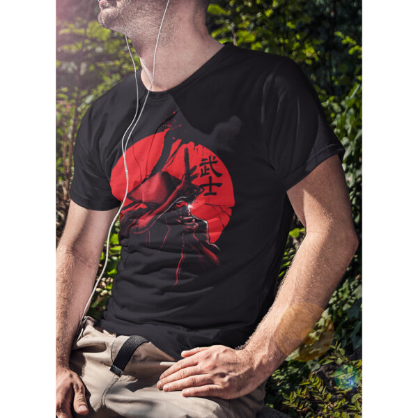Samurai Warrior Skull Graphic T-shirt - Image 3