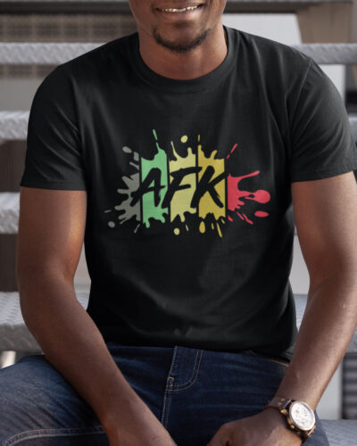 Afk Typography Gamer Graphic T-shirt
