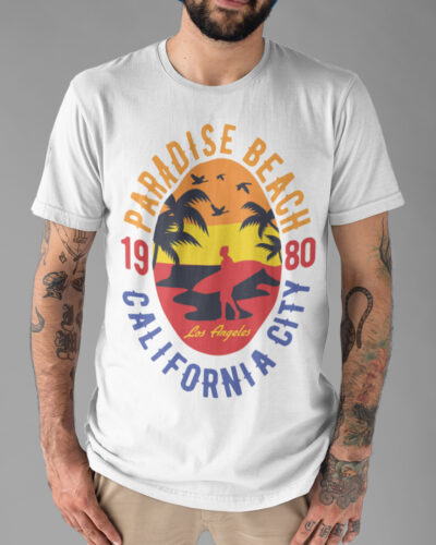 Paradise Beach Holidays Typography Graphic T-shirt