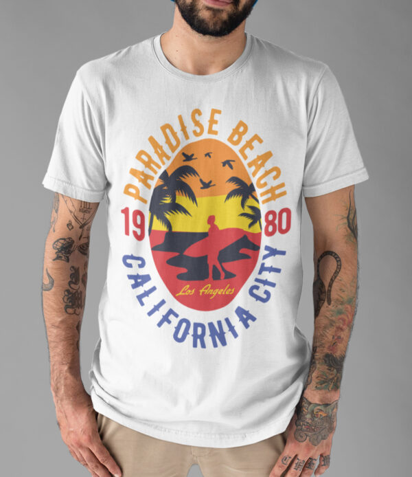 Paradise Beach Holidays Typography Graphic T-shirt
