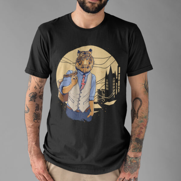City Tiger Funny Animal Graphic T-shirt