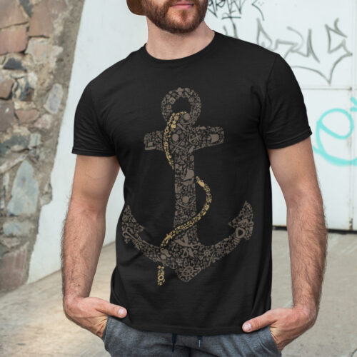 Anchor Typography Vintage Graphic T-shirt