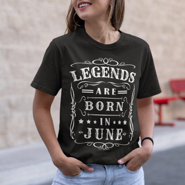 Legends June Typography Graphic T-shirt - Image 2